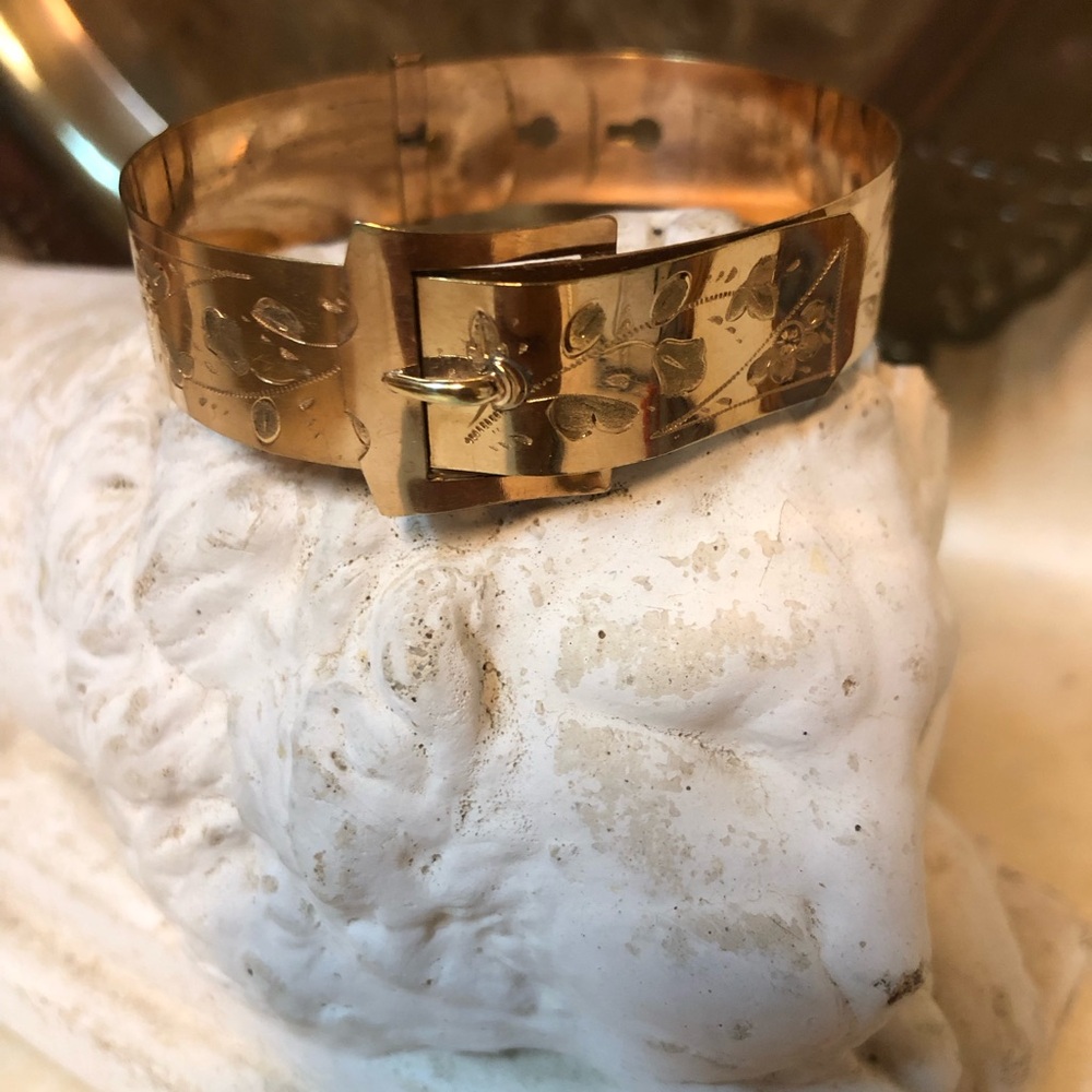 Victorian gold filled buckle bracelet - Picture 7 of 16